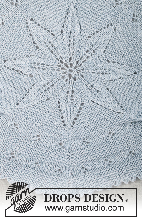 Alvina / DROPS Children 27-12 - Gilet tricoté en rond, au point mousse avec point fantaisie feuilles, en DROPS BabyAlpaca Silk et DROPS Kid-Silk. Pour enfant, du 3 au 12 ans