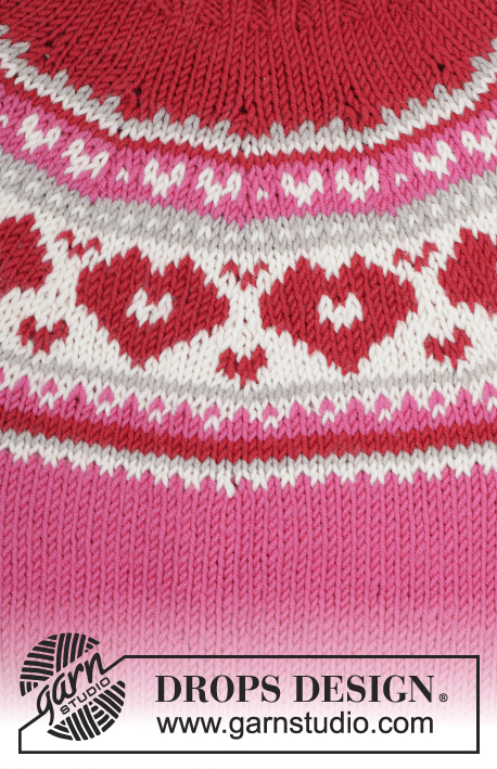 Warmhearted / DROPS Children 27-2 - Overall strikket ovenfra og ned med nordisk mønster og rundfelling i DROPS Merino Extra Fine til barn i størrelse 1 - 6 år