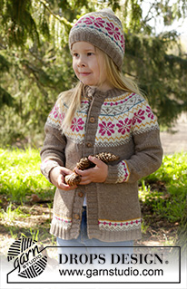 Prairie Fairy / DROPS Children 27-5 - Prjónuð peysa með hringlaga berustykki og norrænu mynstri úr DROPS Lima. Stærð börn 3-12 ára