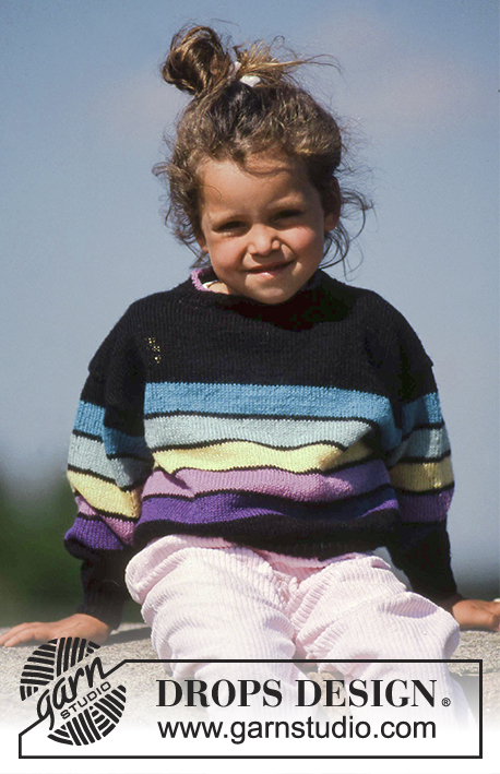 DROPS Children 3-11 - DROPS Jumper with stripes 