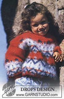 Canyon Sunset / DROPS Children 3-7 - DROPS Jumper in ”Vienna” with pattern 