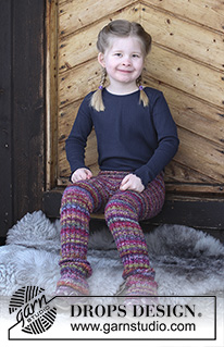 Winter Fable / DROPS Children 30-21 - Gestrickte Hose mit Rippenmuster für Kinder. Größe 2 - 12 Jahre. Die Arbeit wird gestrickt in 2 Fäden DROPS Fabel.