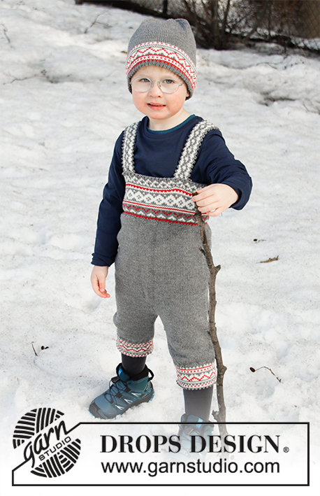 Shinny Upatree / DROPS Children 32-16 - Stickad byxa till baby och barn i DROPS BabyMerino. Arbetet är stickat uppifrån och ner med nordiskt mönster. Storlek 6 mån – 6 år.