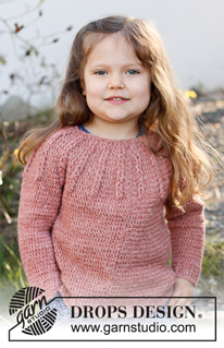 Afternoon Dream / DROPS Children 37-13 - Heklet genser til barn med rundfelling i DROPS Sky. Arbeidet hekles ovenfra og ned med strukturmønster. Størrelse 2 – 12 år.