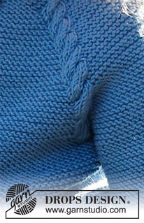 Autumn Smiles Cardigan / DROPS Children 37-15 - Knitted jacket for babies and children in DROPS Merino Extra Fine. The piece is worked top down with raglan, garter stitch, cables and pockets. Sizes 6 months - 8 years.