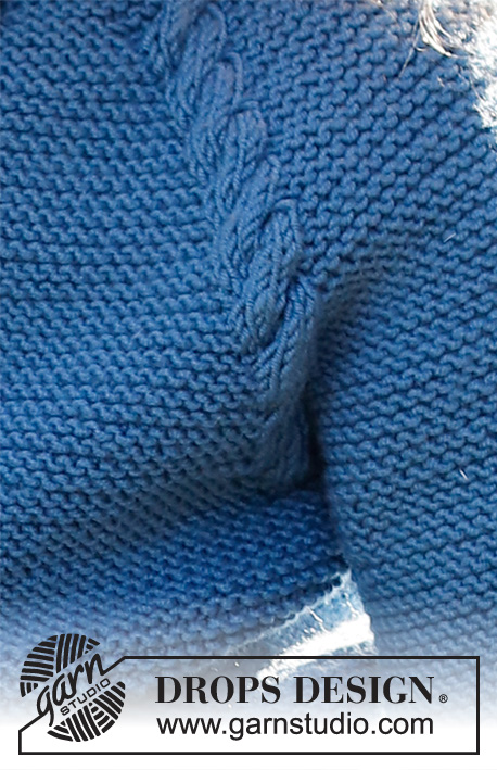Autumn Smiles Cardigan / DROPS Children 37-15 - Knitted jacket for babies and children in DROPS Merino Extra Fine. The piece is worked top down with raglan, garter stitch, cables and pockets. Sizes 6 months - 8 years.