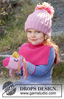 Rainbow Unicorn Mittens / DROPS Children 37-17 - Knitted unicorn mittens for children in DROPS Merino Extra Fine. Size 1 - 6 years