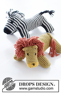Kimba the Lion / DROPS Children 37-20 - Knitted lion in garter stitch in DROPS Merino Extra Fine.