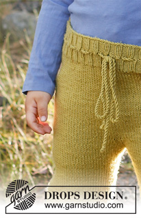 Autumn Adventures Trousers / DROPS Children 37-8 - Knitted pants for children in DROPS Merino Extra Fine. Worked top down. Size 12 month - 10 years