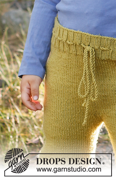 Autumn Adventures Trousers / DROPS Children 37-8 - Knitted pants for children in DROPS Merino Extra Fine. Worked top down. Size 12 month - 10 years