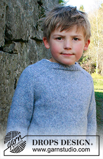 Outdoor Adventure / DROPS Children 40-19 - Knitted jumper for children in DROPS Air. The piece is worked top down, with saddle shoulders. Sizes 3 - 14 years.