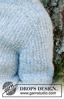 Weekend Games Jumper / DROPS Children 40-20 - Lapsen ylhäältä alas neulottu pusero DROPS Sky-langasta. Työssä on kaksinkertainen pääntien reunus, kohoneuletta ja satulaolkapäät. Koot 3 - 14 vuotta.