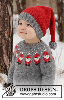 Cappelli Di Natale A Maglia 2 Pezzi - Set Famiglia Genitore E Bambino - Babbo Natale Rosso Con Pompon
