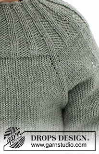 First Leaf / DROPS Children 41-9 - Stickad tröja till barn i DROPS BabyMerino. Arbetet stickas med resår och raglan, uppifrån och ner. Storlek 2 till 12 år.