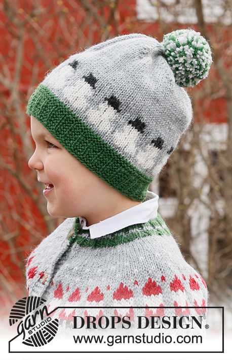 Snowman Time Hat / DROPS Children 44-18 - Patrones punto gratuitos por DROPS Design
