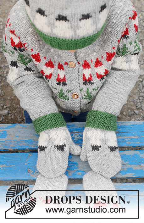 Christmas Mittens / DROPS Children 44-19