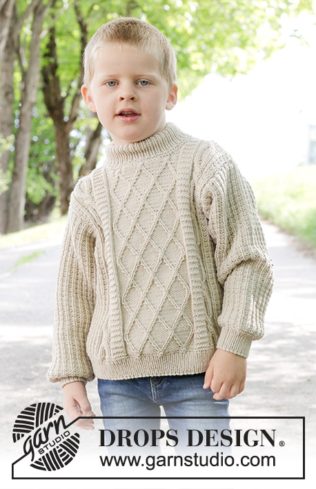 Ocean Ropes / DROPS Children 47-32 - Free knitting patterns by DROPS Design