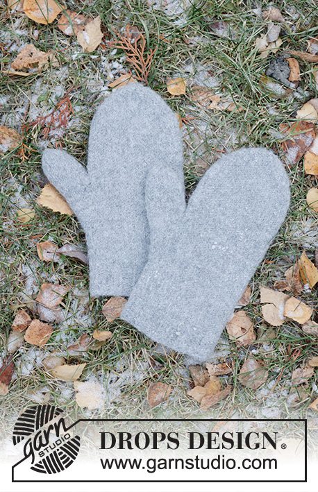 Snowslide Mittens / DROPS Children 47-34 - Knitted and felted mittens for children in DROPS Lima. Sizes 2 – 12 years.