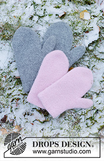 Snowslide Mittens / DROPS Children 47-34 - Knitted and felted mittens for children in DROPS Lima. Sizes 2 – 12 years.