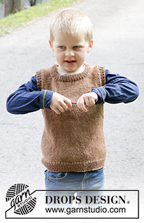 Lighthouse Vest / DROPS Children 47-6 - Strikket vest til børn i DROPS Lima eller DROPS Daisy. Arbejdet strikkes nedefra og op i glatstrik med dobbelt halskant. Størrelse 2 – 12 år.