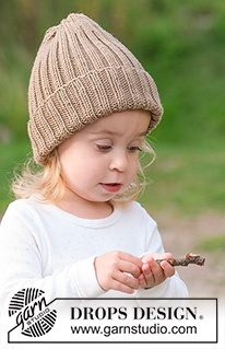 Little Woodland Hat / DROPS Children 49-25 - Gorro a punto para bebés y niños en DROPS Merino Extra Fine. a labor se trabaja de abajo arriba, en punto elástico. Tallas 2 - 14 años.