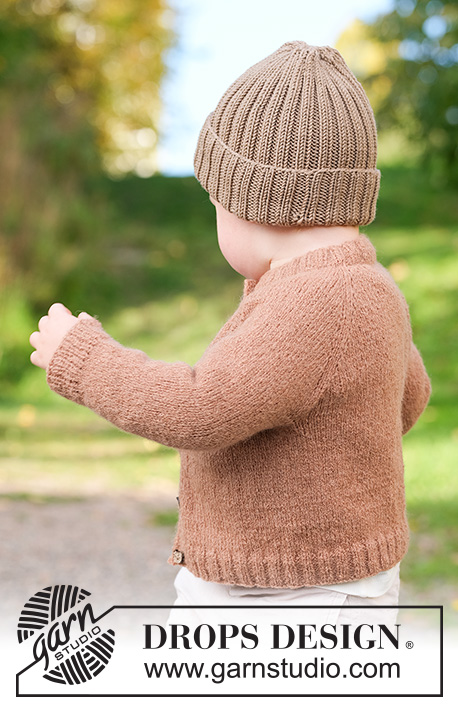 Little Woodland Hat / DROPS Children 49-25 - Gorro a punto para bebés y niños en DROPS Merino Extra Fine. a labor se trabaja de abajo arriba, en punto elástico. Tallas 2 - 14 años.