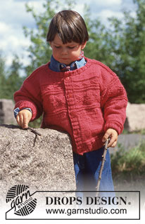 DROPS Children 5-1 - Drops Textured Cardigan in Alaska