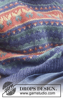Little Butterfly / DROPS Children 5-11 - Sweater in Karisma Superwash with Flowers and Butterflies.