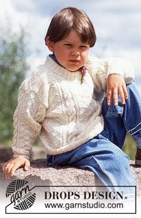 Fabian / DROPS Children 5-3 - Aran Sweater in Karisma Superwash 