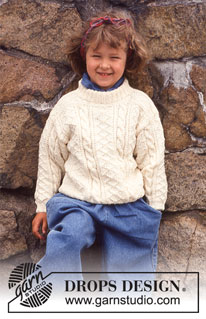 Fabian / DROPS Children 5-3 - Aran Sweater in Karisma Superwash 