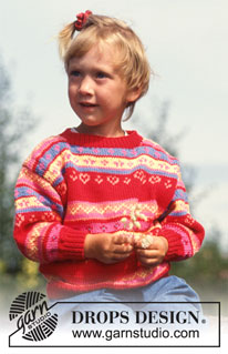 DROPS Children 5-5 - Patterned sweater in Muskat