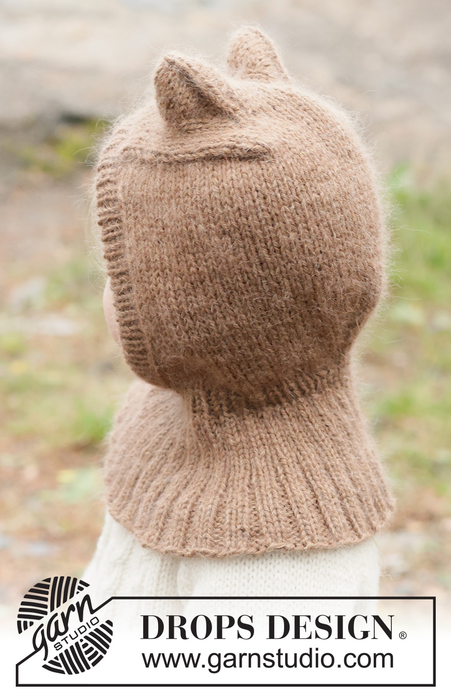 Forest Cub Balaclava / DROPS Children 50-1 - Knitted balaclava for children in DROPS Lima and DROPS Kid-Silk. The piece is worked top down with ears. Sizes 2 - 14 years.
