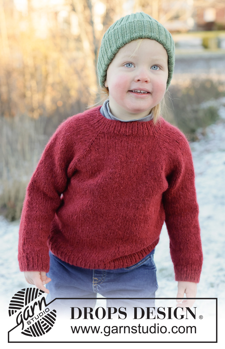 Berry Bramble Sweater / DROPS Children 50-15 - Knitted sweater for children in DROPS Air. The piece is worked top down in stockinette stitch with raglan. Sizes 2 - 14 years.