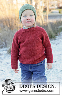 Berry Bramble Sweater / DROPS Children 50-15 - Knitted sweater for children in DROPS Air. The piece is worked top down in stockinette stitch with raglan. Sizes 2 - 14 years.