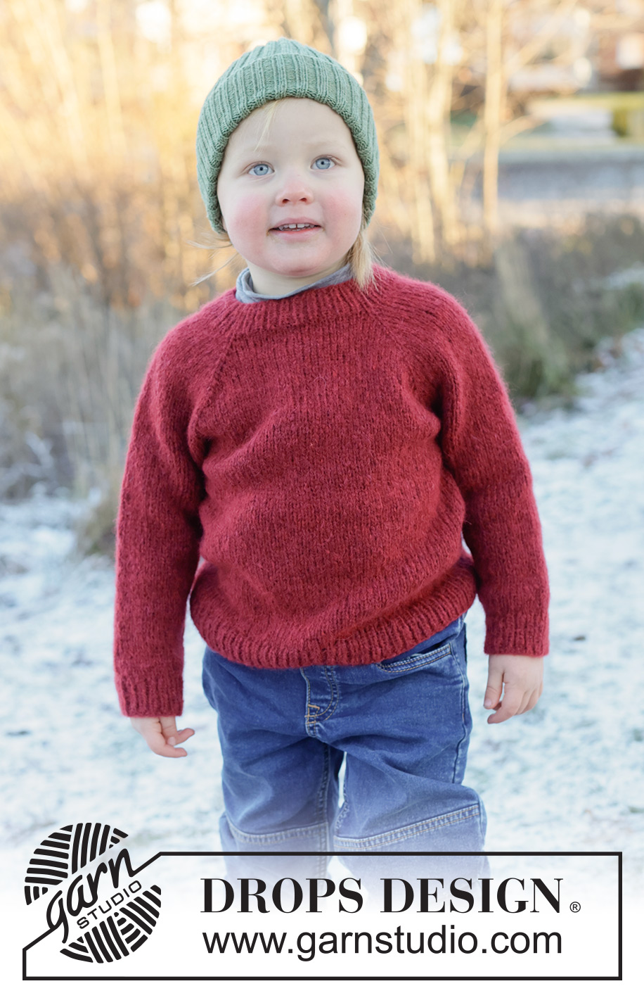 Berry Bramble Sweater / DROPS Children 50-15 - Knitted sweater for children in DROPS Air. The piece is worked top down in stockinette stitch with raglan. Sizes 2 - 14 years.