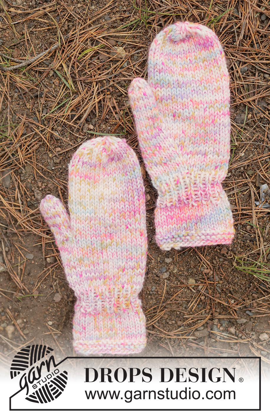 Fairy Flurry Mittens / DROPS Children 50-6 - Knitted mittens for children in DROPS Fiesta. Sizes 2 - 14 years.