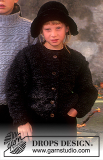 DROPS Children 7-12 - DROPS Children’s knitted jacket in Ull-flamé and crochet hat