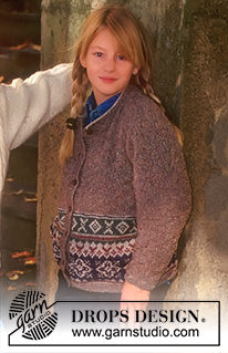 DROPS Children 7-7 - Cardigan in Silke-Tweed 