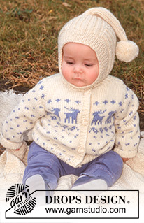 Little Dancer / DROPS Children 9-20 - Sweater with deer motif, hat / balaclava with ‘tail’ and blanket in Karisma Superwash. Theme: Baby blanket