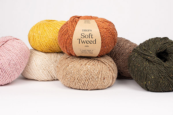 Hér er DROPS Soft Tweed