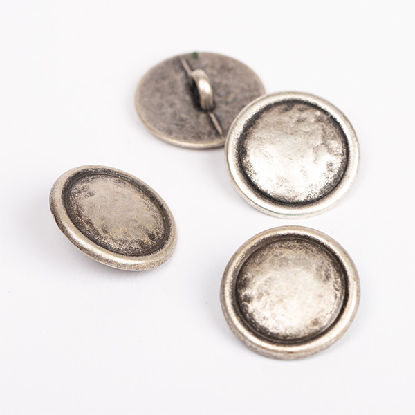 DROPS Knappar Rund (silver) No. 529 isometric