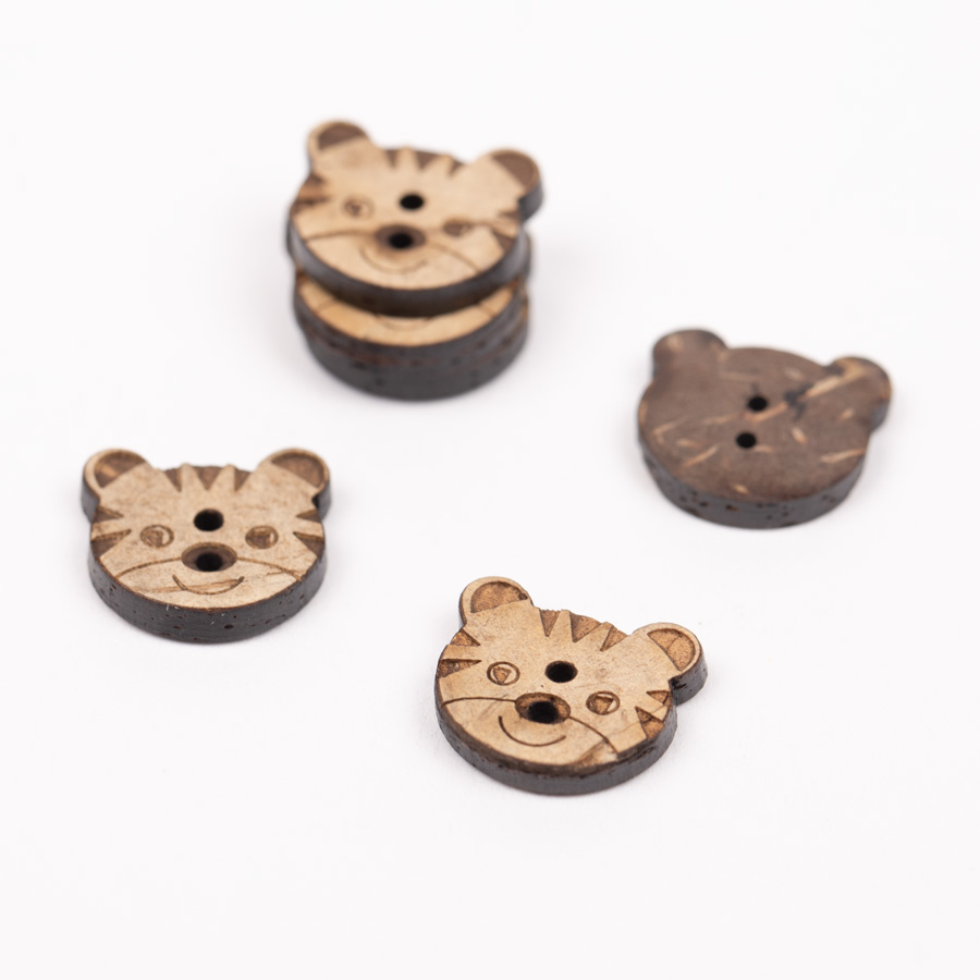 Botões DROPS Tigre (coco) no. 801
