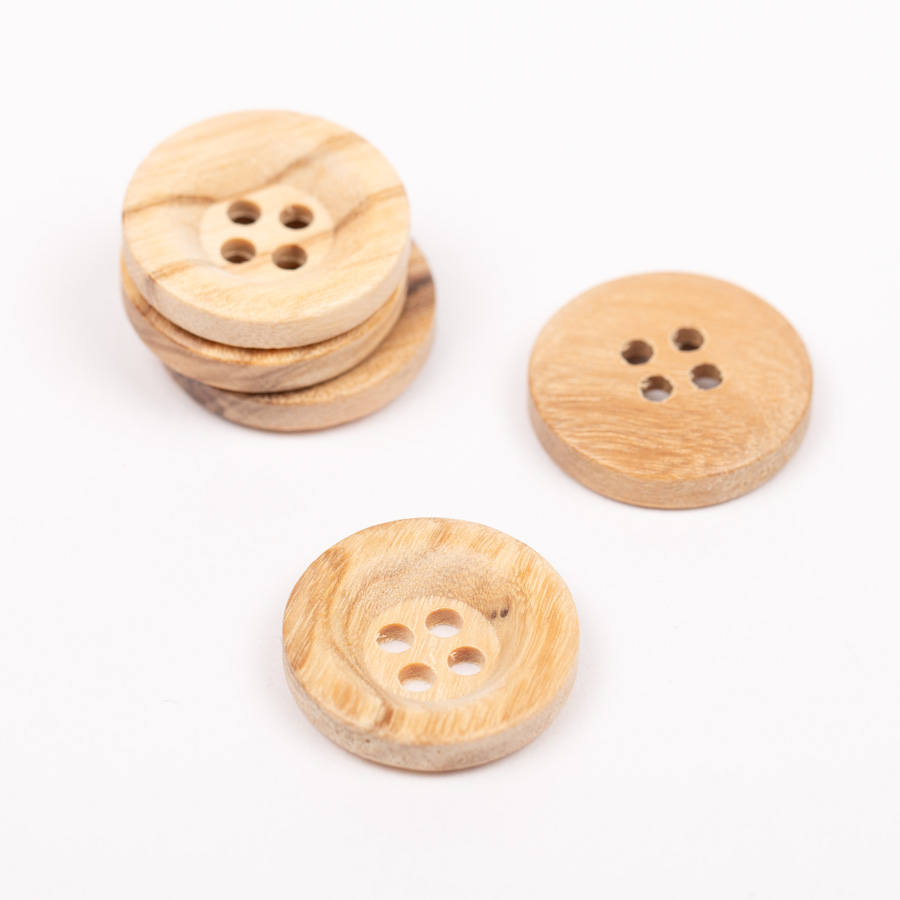 DROPS Knappar Olivträ (ljus) No. 810 isometric