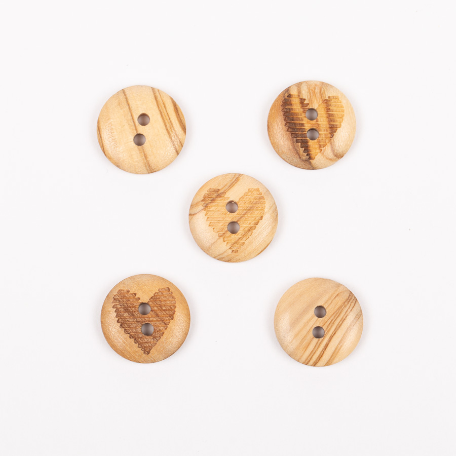 Bottoni DROPS Cuore (legno) no. 814