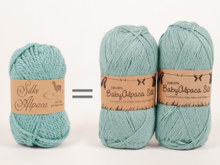 Silke-Aplaca durch 2 Fäden BabyAlpaca Silk ersetzen