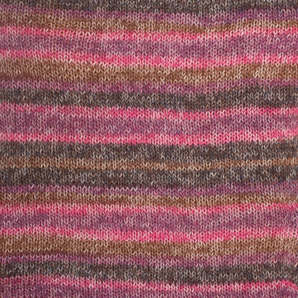 DROPS Fabel long print 655, różowo-brązowy