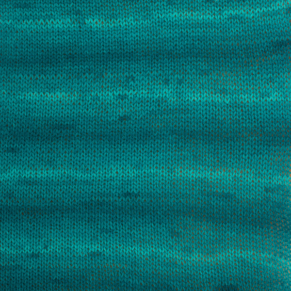 DROPS Fabel long print 918, szmaragdowy