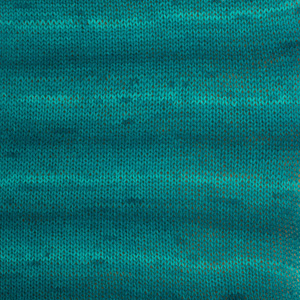DROPS Fabel long print 918, szmaragdowy