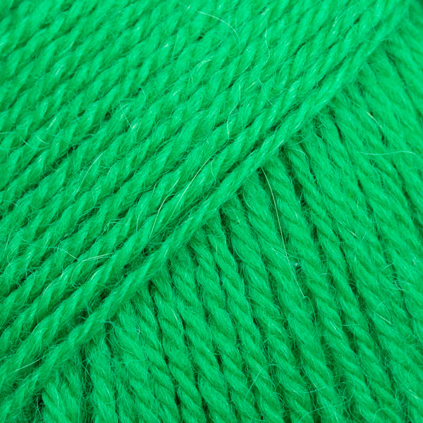 DROPS Flora uni colour 27, papegojgrön
