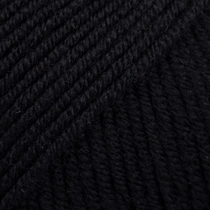 DROPS Merino Extra Fine uni colour 02, czarny